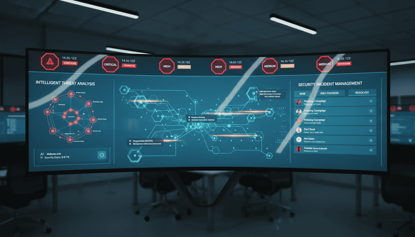 AI threat detection system showing real-time security alerts with camera snapshots and location information