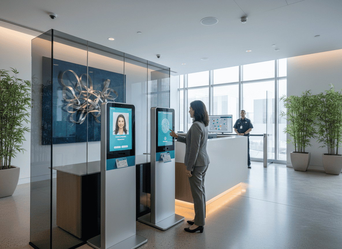Visitor management system with facial recognition pre-registration and automatic check-in